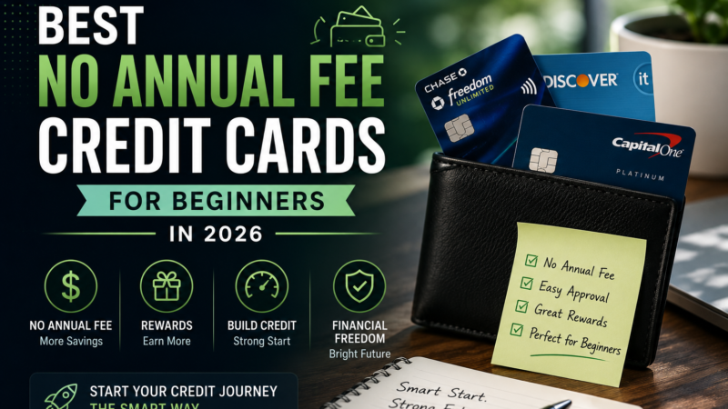 Best No-Annual-Fee Credit Cards for Beginners in 2026