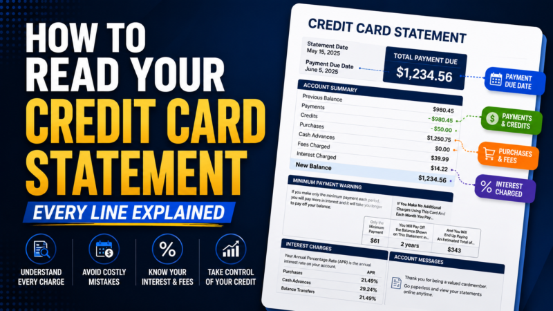 How to Read Your Credit Card Statement (Every Line Explained)