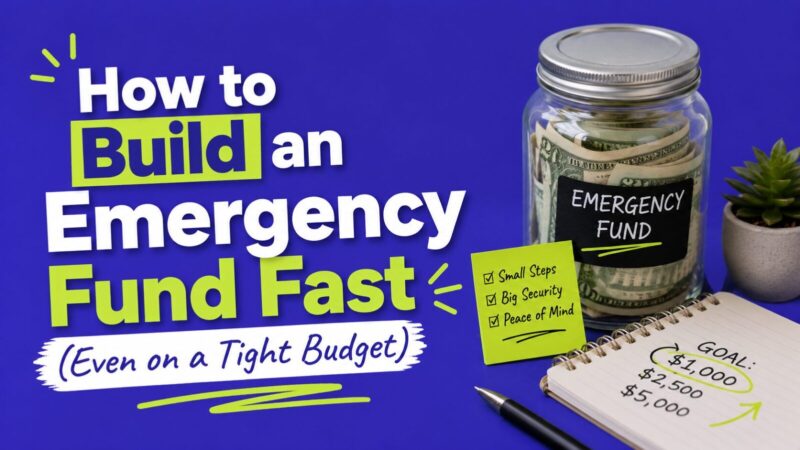 How to Build an Emergency Fund Fast (Even on a Tight Budget)