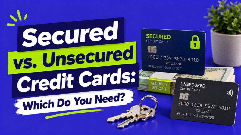 Secured vs. Unsecured Credit Cards: Which Do You Need?