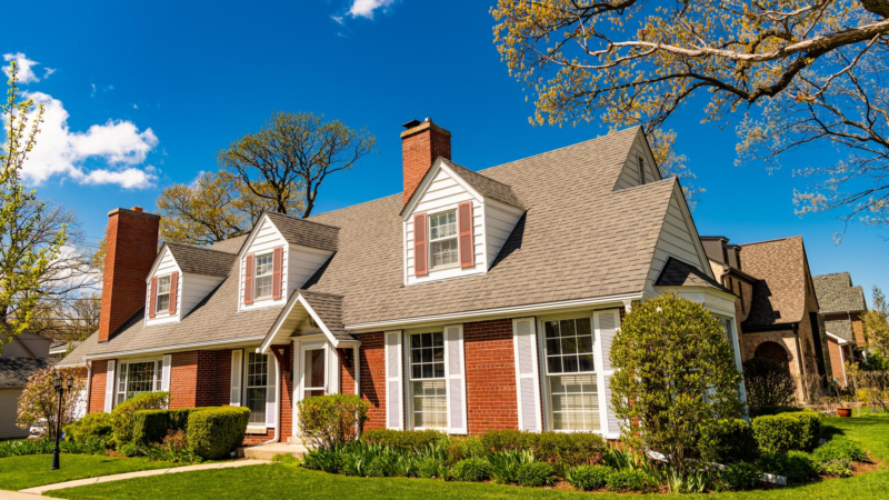 Modern cottage house architecture concept property in neighborhood real estate and property insurance property and architecture housing suburban house architecture residential building