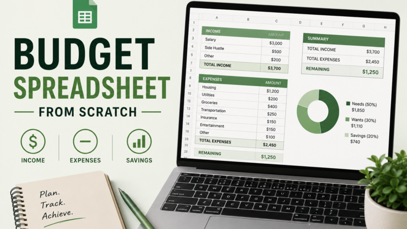 How to Build a Monthly Budget Spreadsheet from Scratch