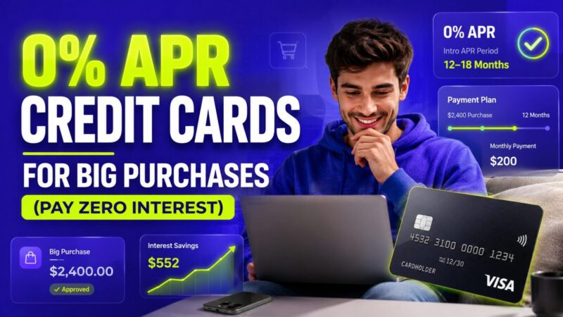 0% APR Credit Cards for Big Purchases in 2026 (Pay Zero Interest)