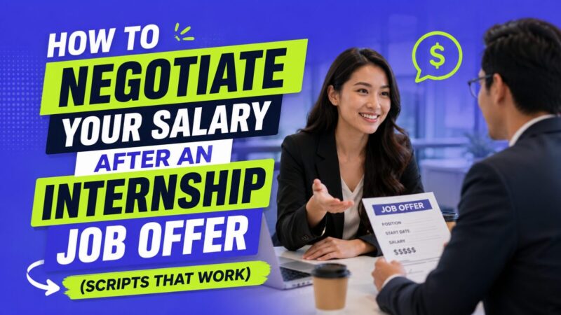 How to Negotiate Your Salary After an Internship Job Offer (Scripts That Work)