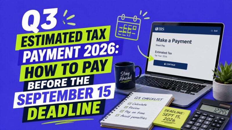 Q3 Estimated Tax Payment 2026: How to Pay Before the September 15 Deadline