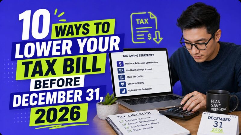 10 Ways to Lower Your Tax Bill Before December 31, 2026