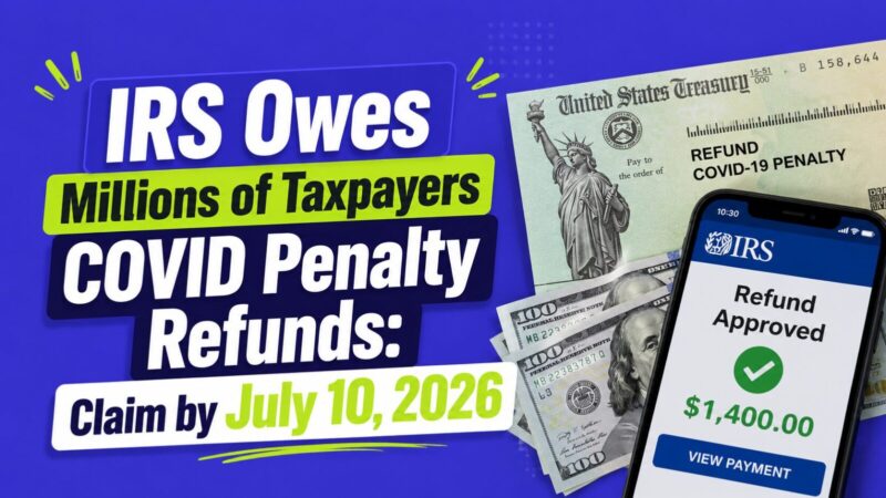 IRS Owes Millions of Taxpayers COVID Penalty Refunds: Claim by July 10, 2026