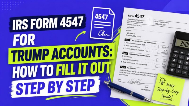 IRS Form 4547 for Trump Accounts: How to Fill It Out Step by Step