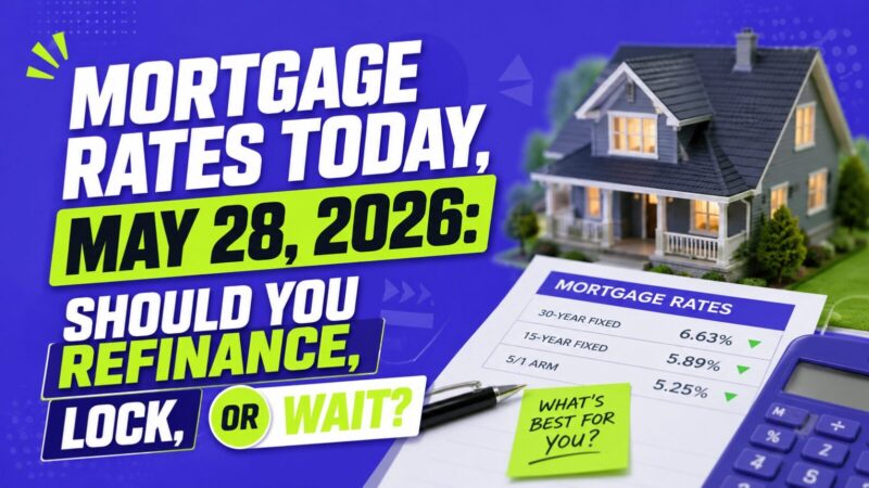 Mortgage Rates Today, May 28, 2026: Should You Refinance, Lock, or Wait?