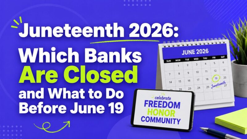 Juneteenth 2026: Which Banks Are Closed and What to Do Before June 19