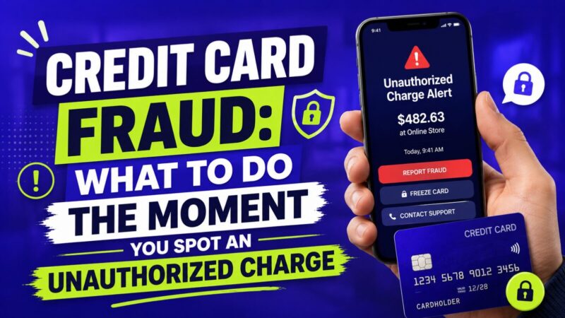Credit Card Fraud: What to Do the Moment You Spot an Unauthorized Charge
