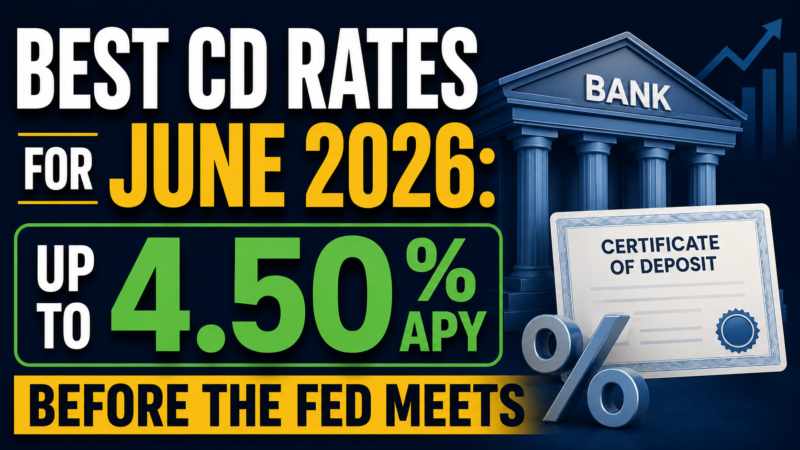 Best CD Rates for June 2026: Up to 4.50% APY Before the Fed Meets