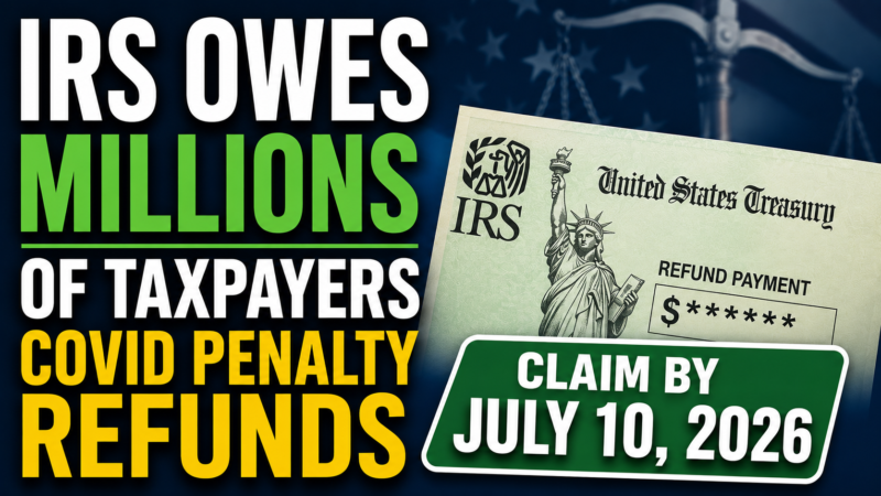 IRS Owes Millions of Taxpayers COVID Penalty Refunds: Claim by July 10, 2026