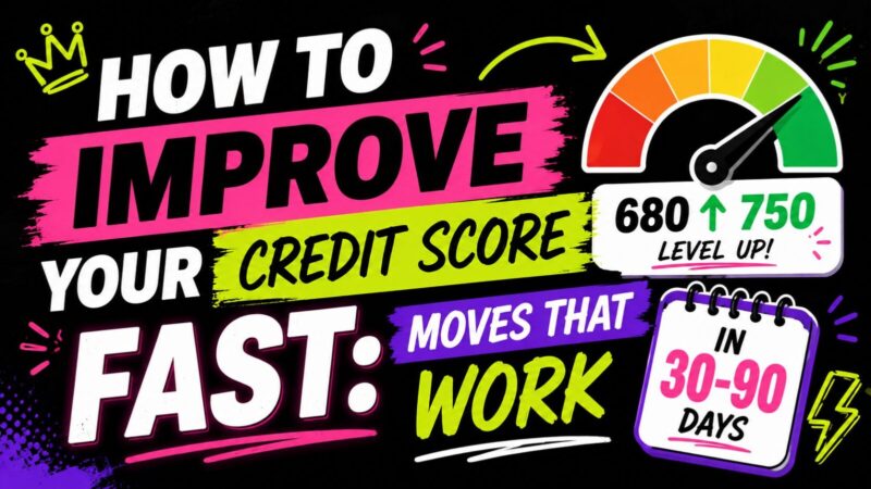 How to Improve Your Credit Score Fast: Moves That Work in 30-90 Days