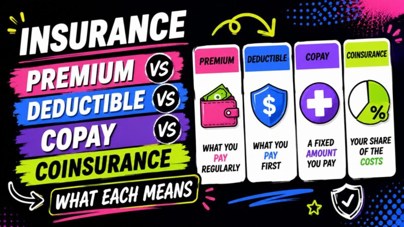 Insurance Premium vs Deductible vs Copay vs Coinsurance: What Each Means