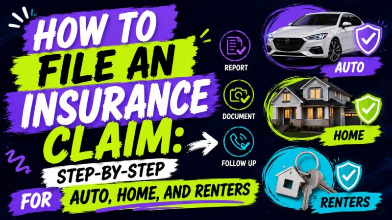 How to File an Insurance Claim: Step-by-Step for Auto, Home, and Renters