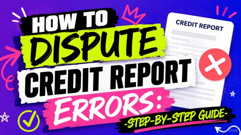 How to Dispute Credit Report Errors: Step-by-Step Guide