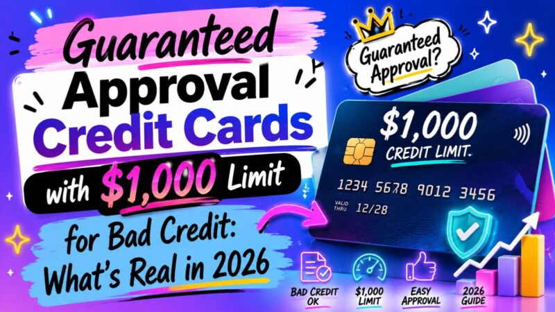 Guaranteed Approval Credit Cards with $1,000 Limit for Bad Credit: What's Real in 2026
