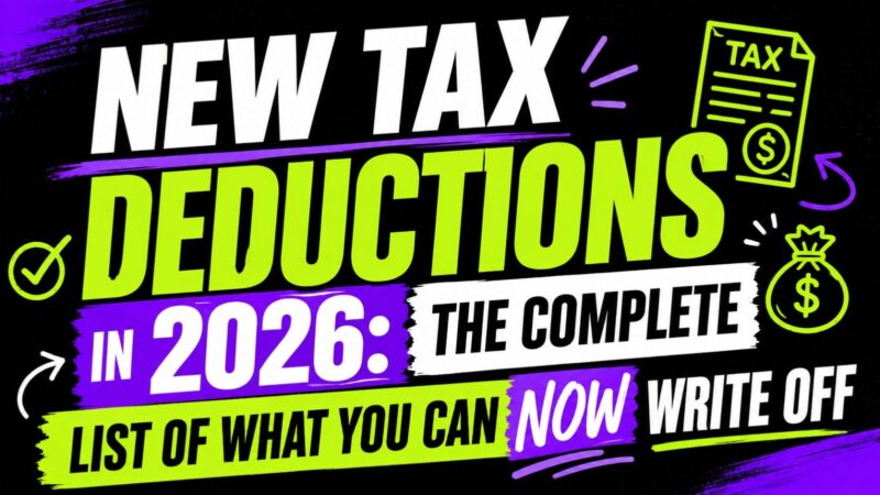 New Tax Deductions in 2026: The Complete List of What You Can Now Write Off