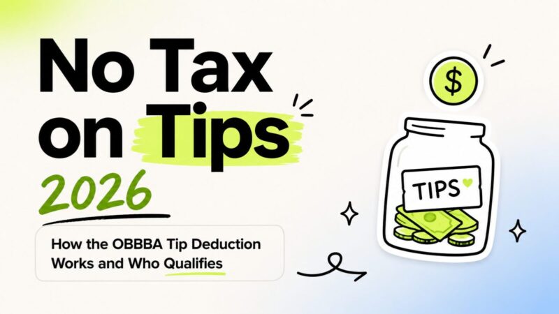 No Tax on Tips 2026: How the OBBBA Tip Deduction Works and Who Qualifies