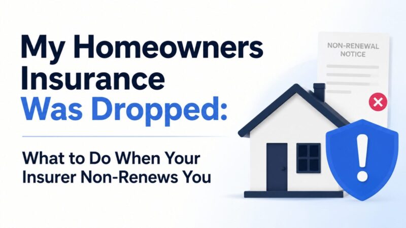 My Homeowners Insurance Was Dropped: What to Do When Your Insurer Non-Renews You