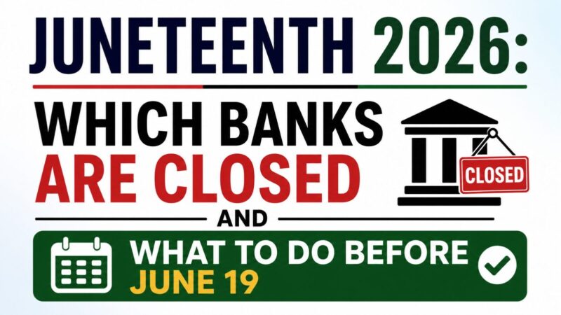 Juneteenth 2026: Which Banks Are Closed and What to Do Before June 19