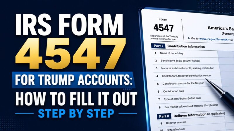 IRS Form 4547 for Trump Accounts: How to Fill It Out Step by Step