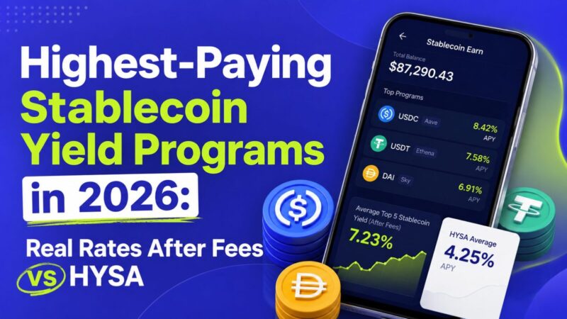 Highest-Paying Stablecoin Yield Programs in 2026: Real Rates After Fees vs HYSA
