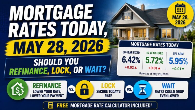 Mortgage Rates Today, May 28, 2026: Should You Refinance, Lock, or Wait?