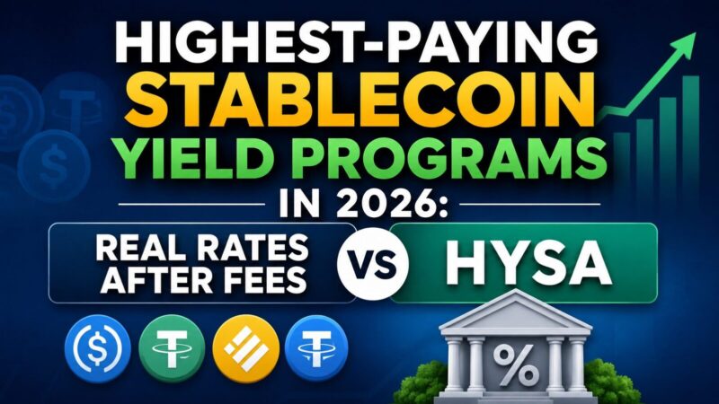 Highest-Paying Stablecoin Yield Programs in 2026: Real Rates After Fees vs HYSA