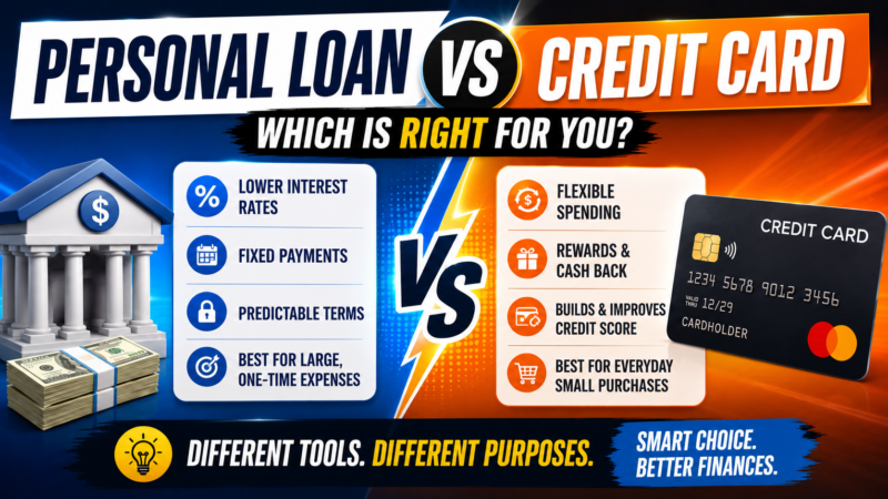 Personal Loan vs Credit Card: Which Is Better for Large Purchases?