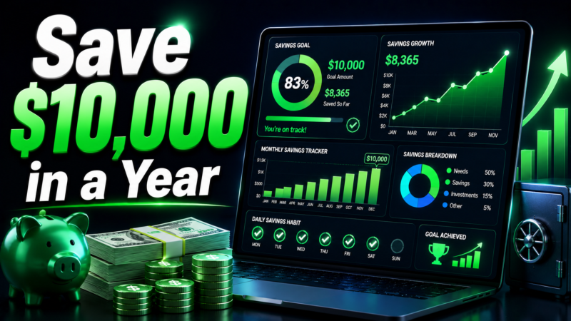 How to Save $10,000 in a Year (Realistic Savings Plan)