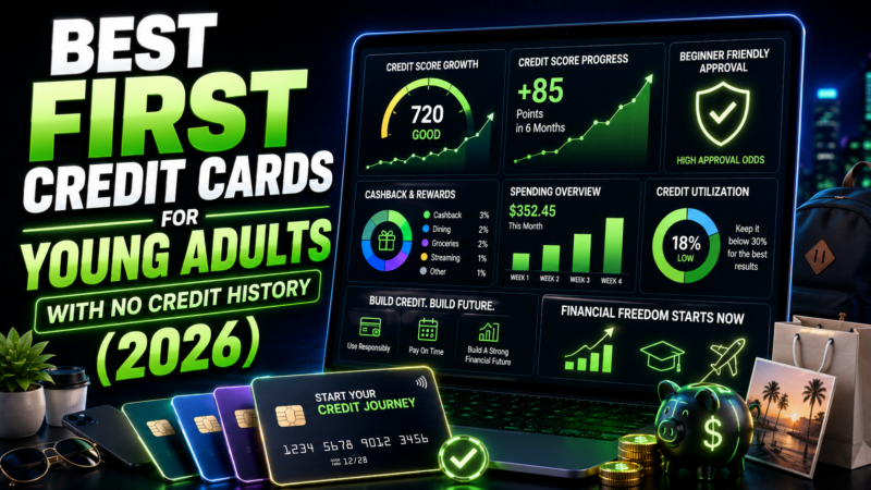 Best First Credit Cards for Young Adults With No Credit History (2026)