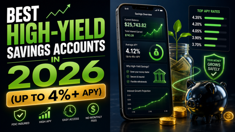 Best High-Yield Savings Accounts in 2026 (Up to 4%+ APY)