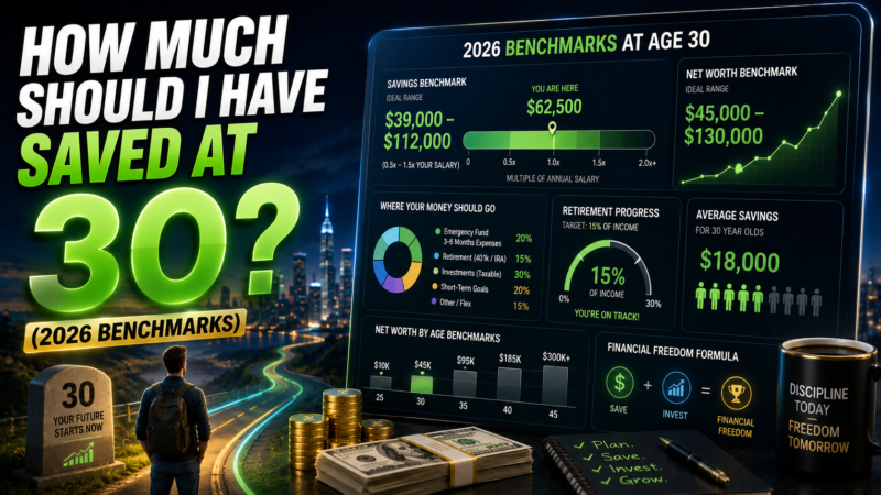 How Much Should I Have Saved at 30? (2026 Benchmarks)