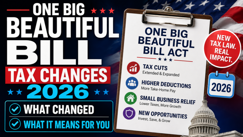 One Big Beautiful Bill Tax Changes 2026: What Changed and What It Means for You