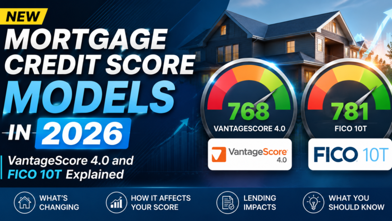 New Mortgage Credit Score Models in 2026: VantageScore 4.0 and FICO 10T Explained