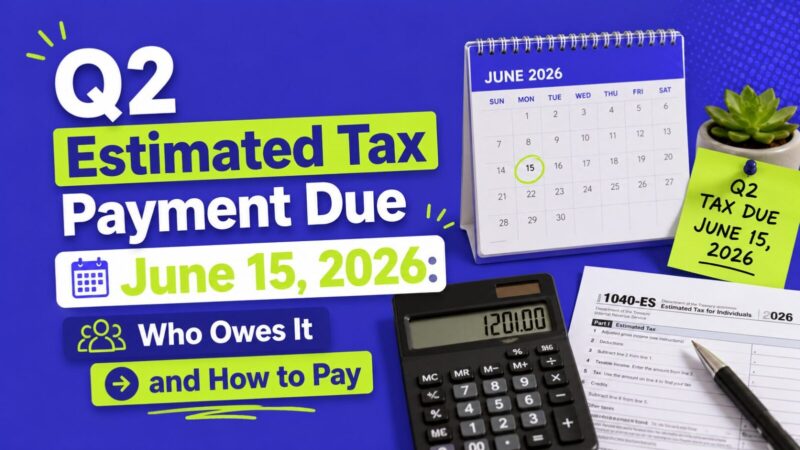 Q2 Estimated Tax Payment Due June 15, 2026: Who Owes It and How to Pay