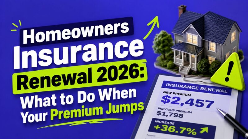 Homeowners Insurance Renewal 2026: What to Do When Your Premium Jumps