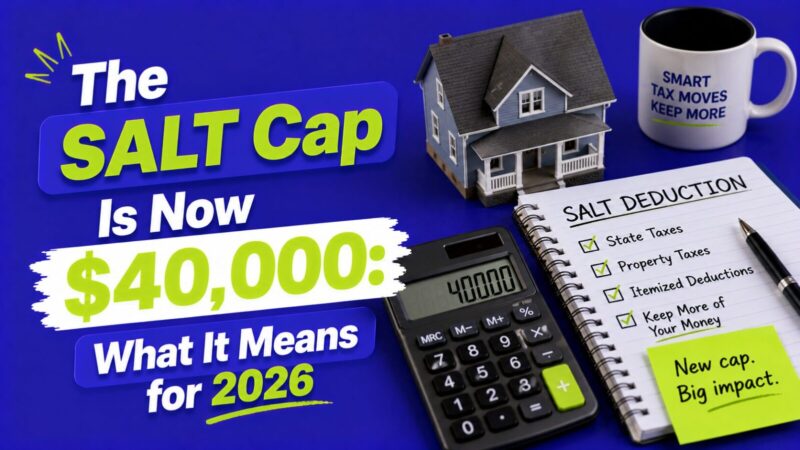 The SALT Cap Is Now $40,000: What It Means for 2026