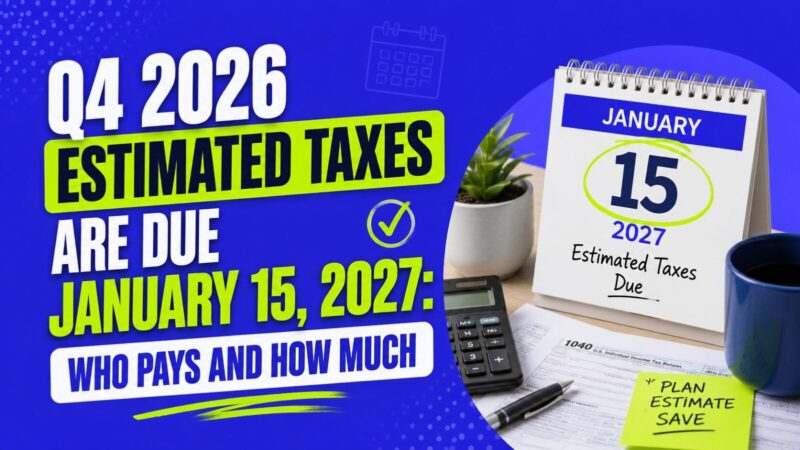 Q4 2026 Estimated Taxes Are Due January 15, 2027: Who Pays and How Much