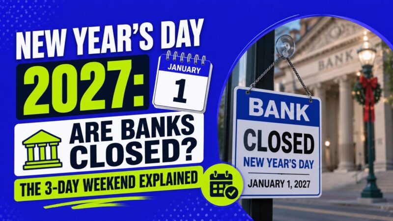 New Year's Day 2027: Are Banks Closed? The 3-Day Weekend Explained