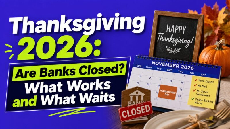 Thanksgiving 2026: Are Banks Closed? What Works and What Waits