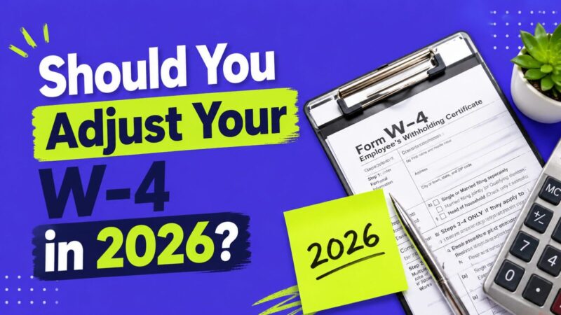 Should You Adjust Your W-4 in 2026? How the New OBBBA Deductions Change Your Withholding
