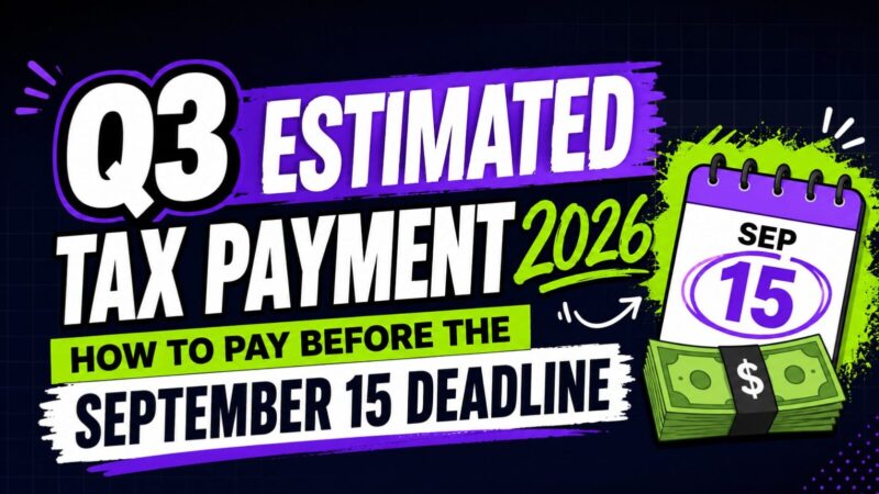 Q3 Estimated Tax Payment 2026: How to Pay Before the September 15 Deadline